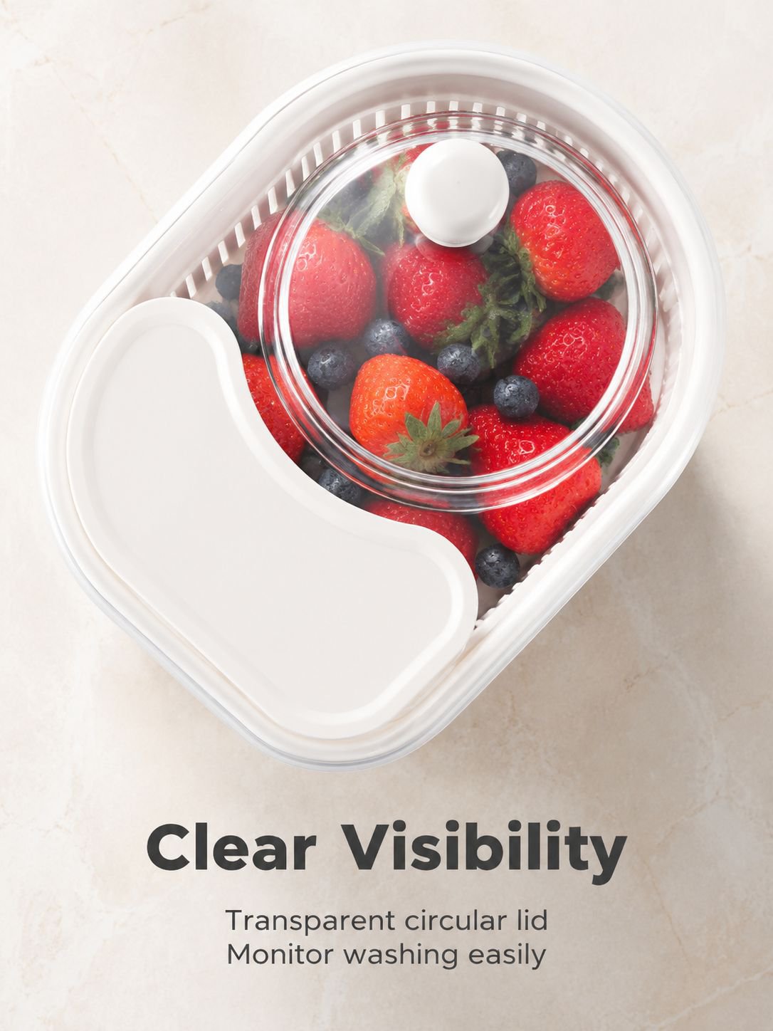 Easy-to-use fruit and vegetable washer