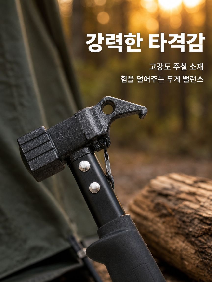 야외 텐트 망치 다기능 못망치 캠핑 전용 망치