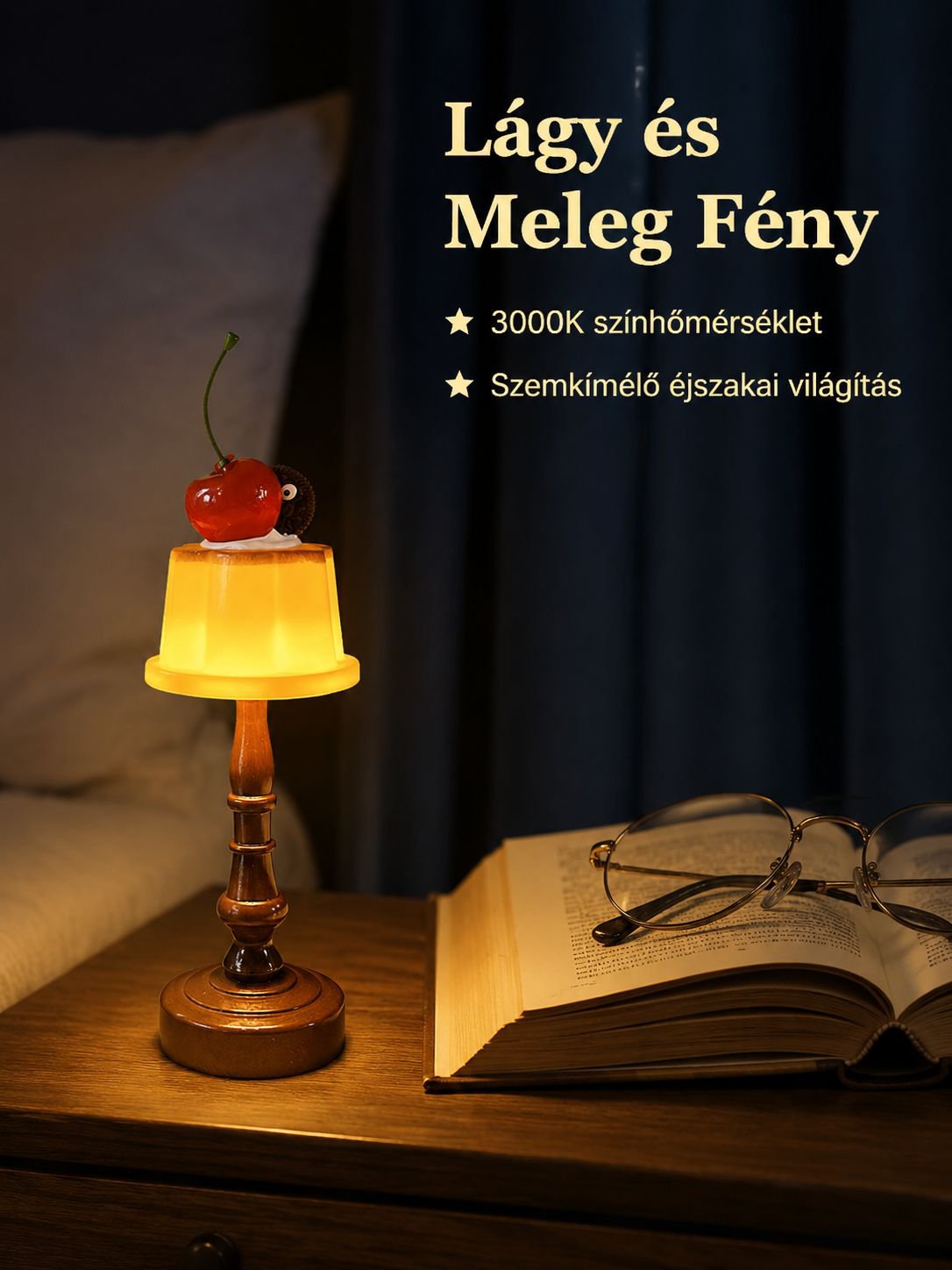 Születésnapi ajándék női éjjeli lámpa, hangulatlámpa, hálószobai alvólámpa, kreatív ajándék