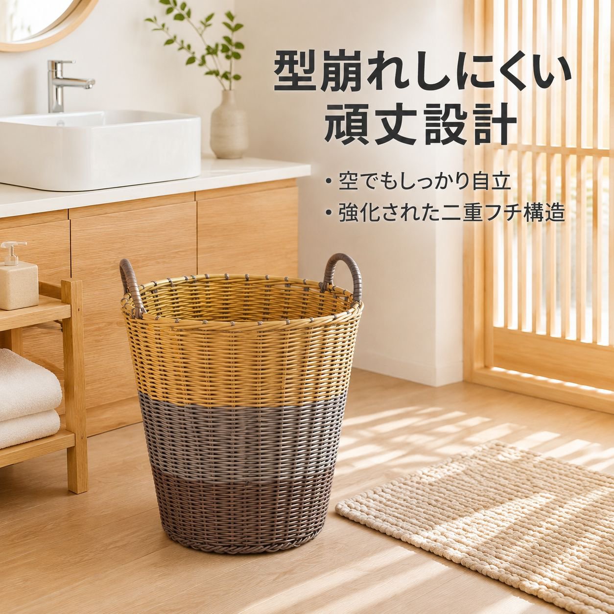 大容量家庭用人気ランドリーバスケット