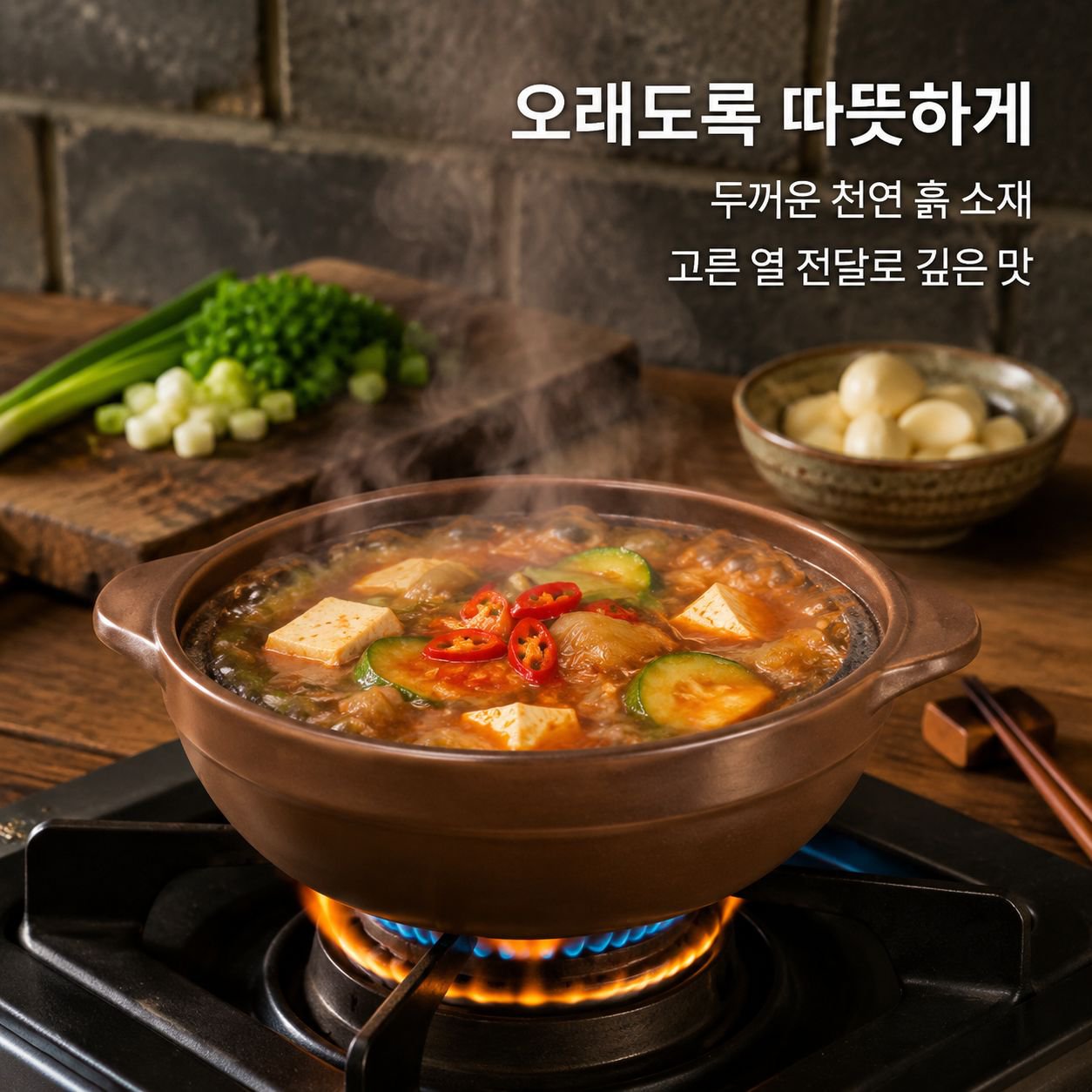 전통적인 거친 토기 냄비