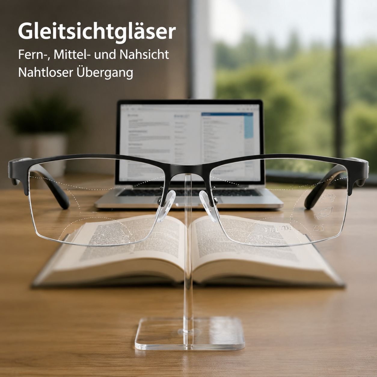 Multifokale photochrome Lesebrille