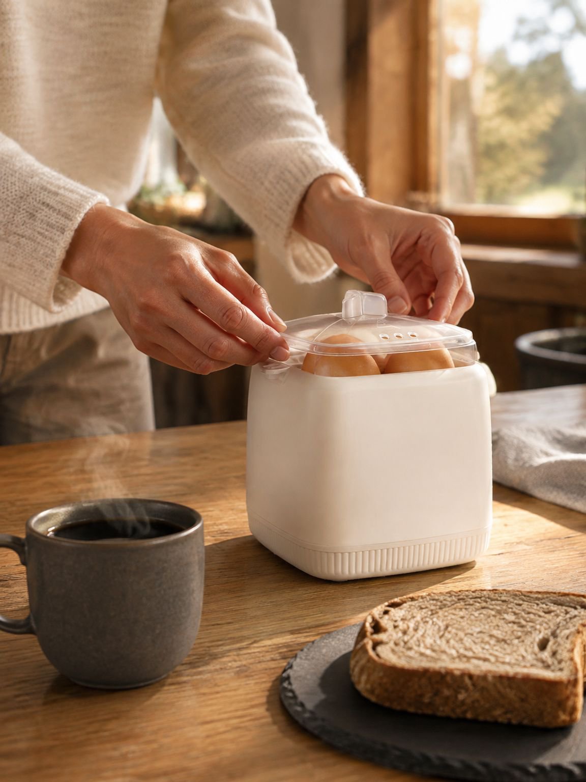 Kleine Eier-Dampfmaschine für Haushalt