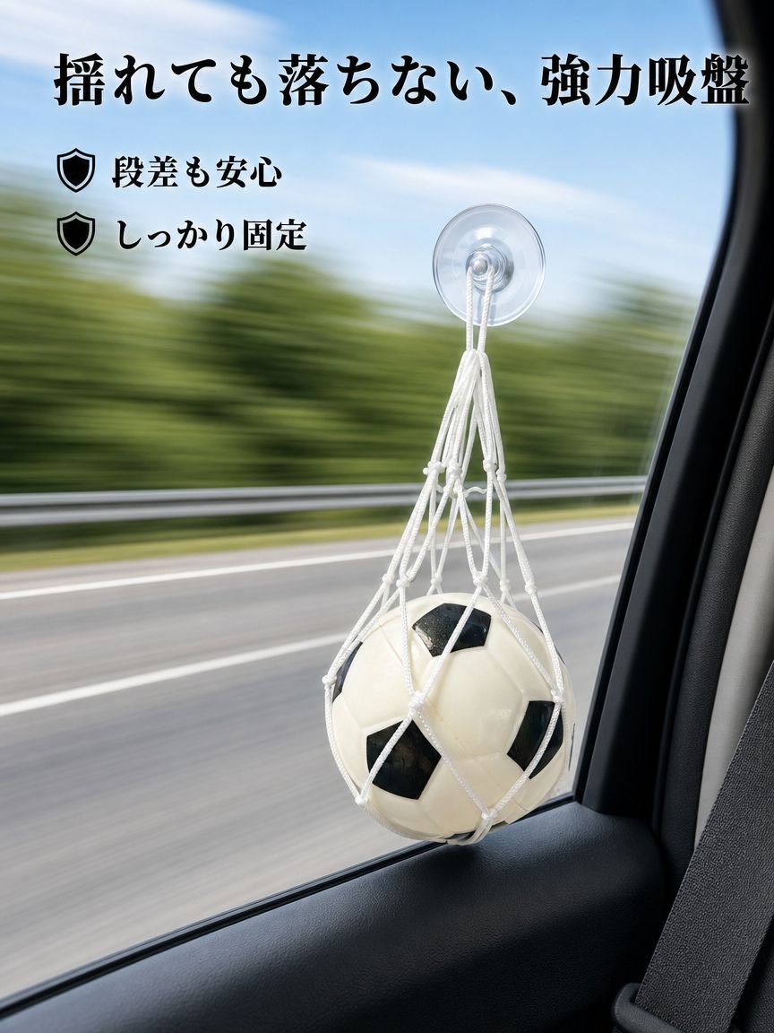 車用サッカーボールオーナメント