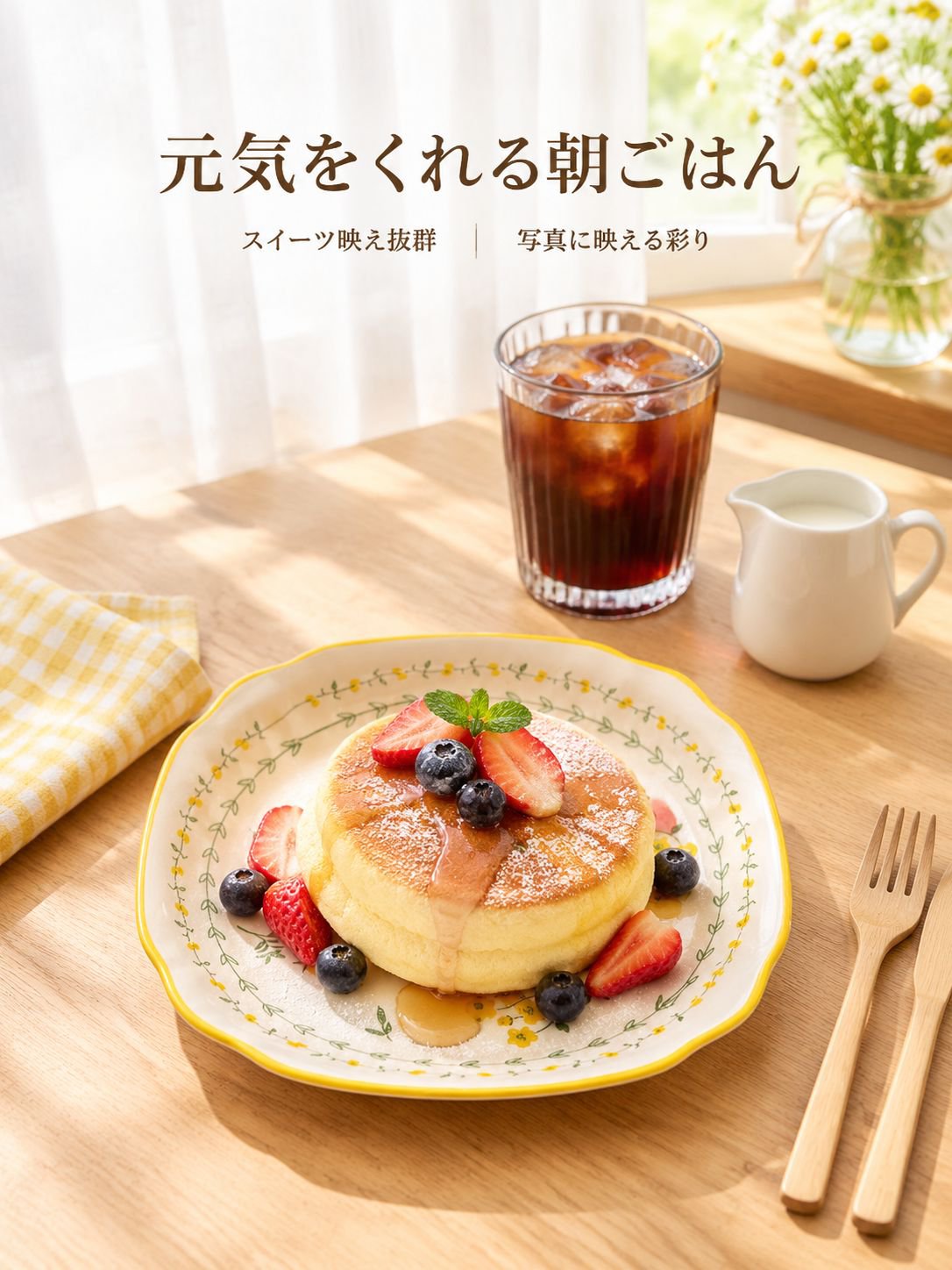 小花柄の角皿