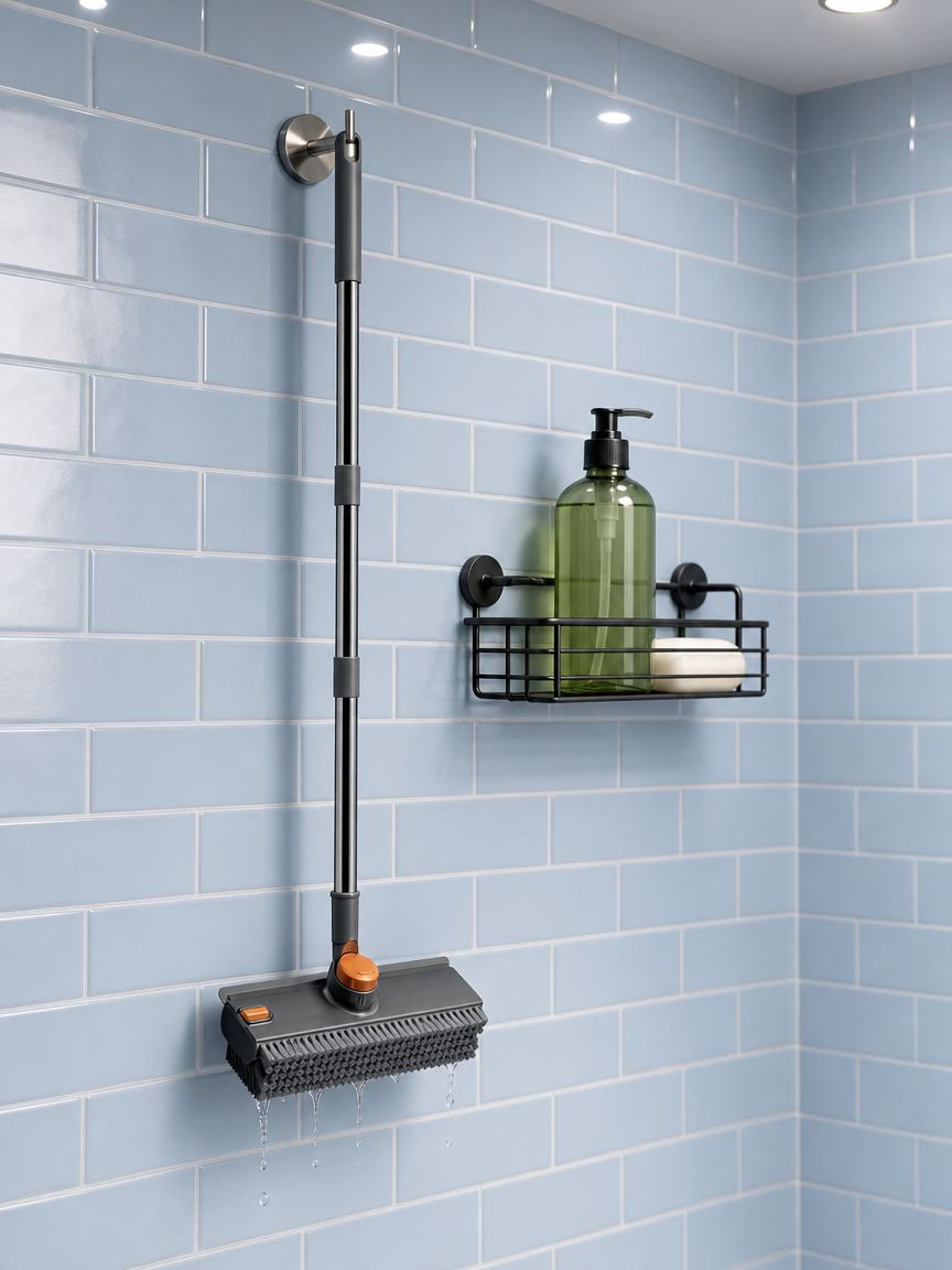 Multi-angle V-shaped brush for deep cleaning