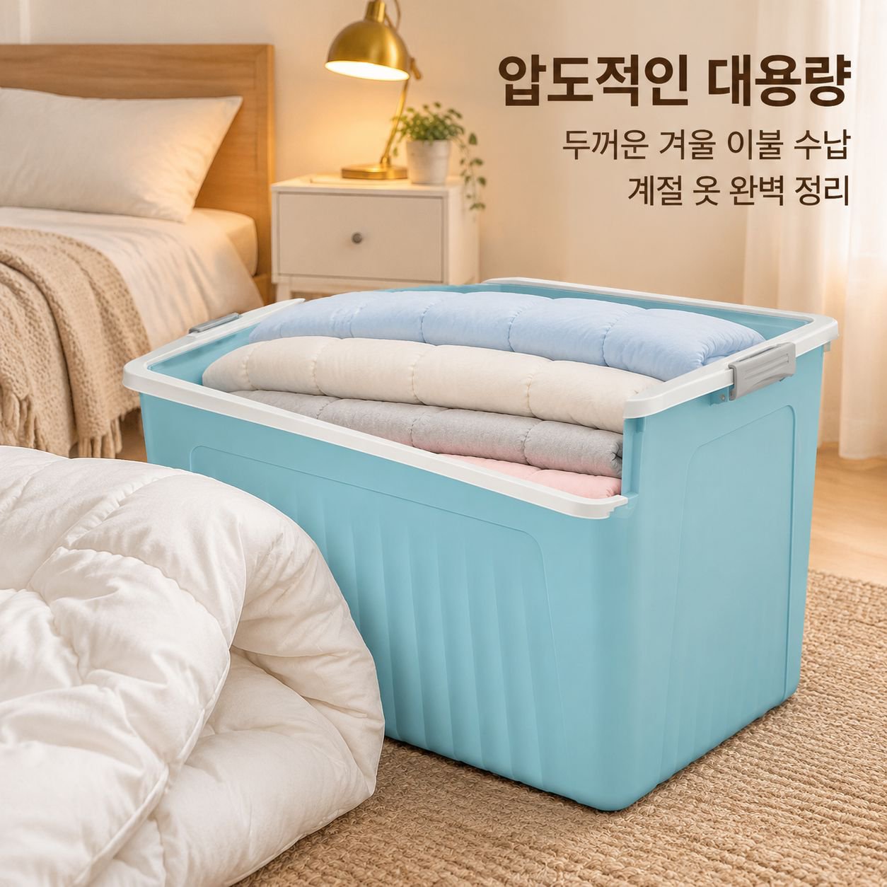 다기능 대형 가정용 옷 정리함 장난감 수납박스