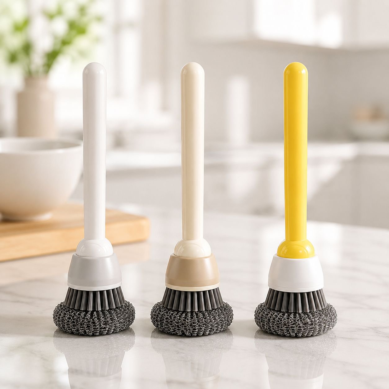 Household kitchen special pot brush long handle