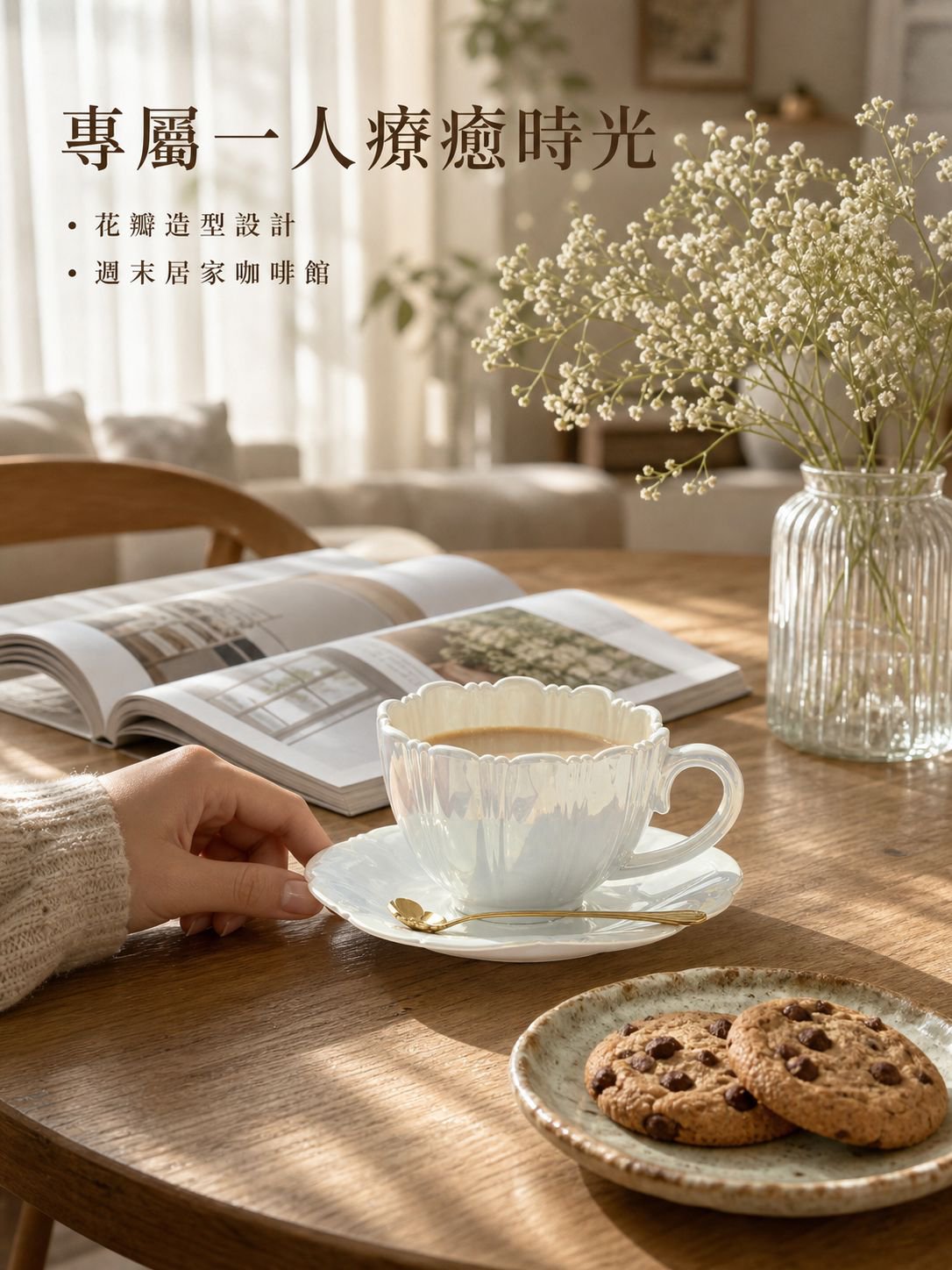 花瓣咖啡杯碟套裝