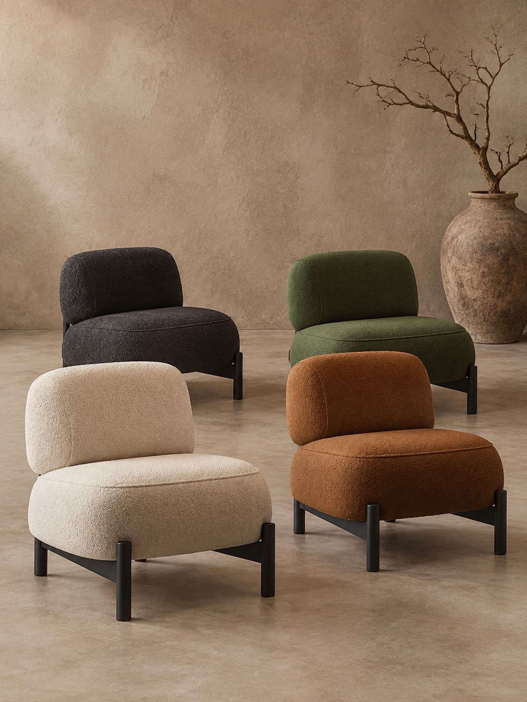 Fauteuil individuel style crème