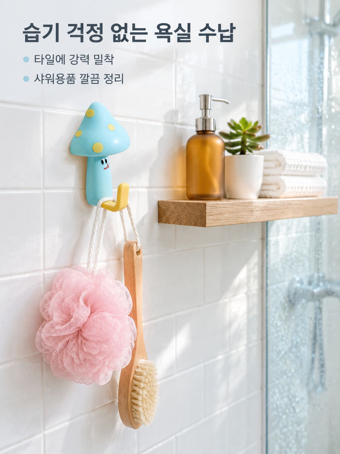 버섯 모양 귀여운 후크