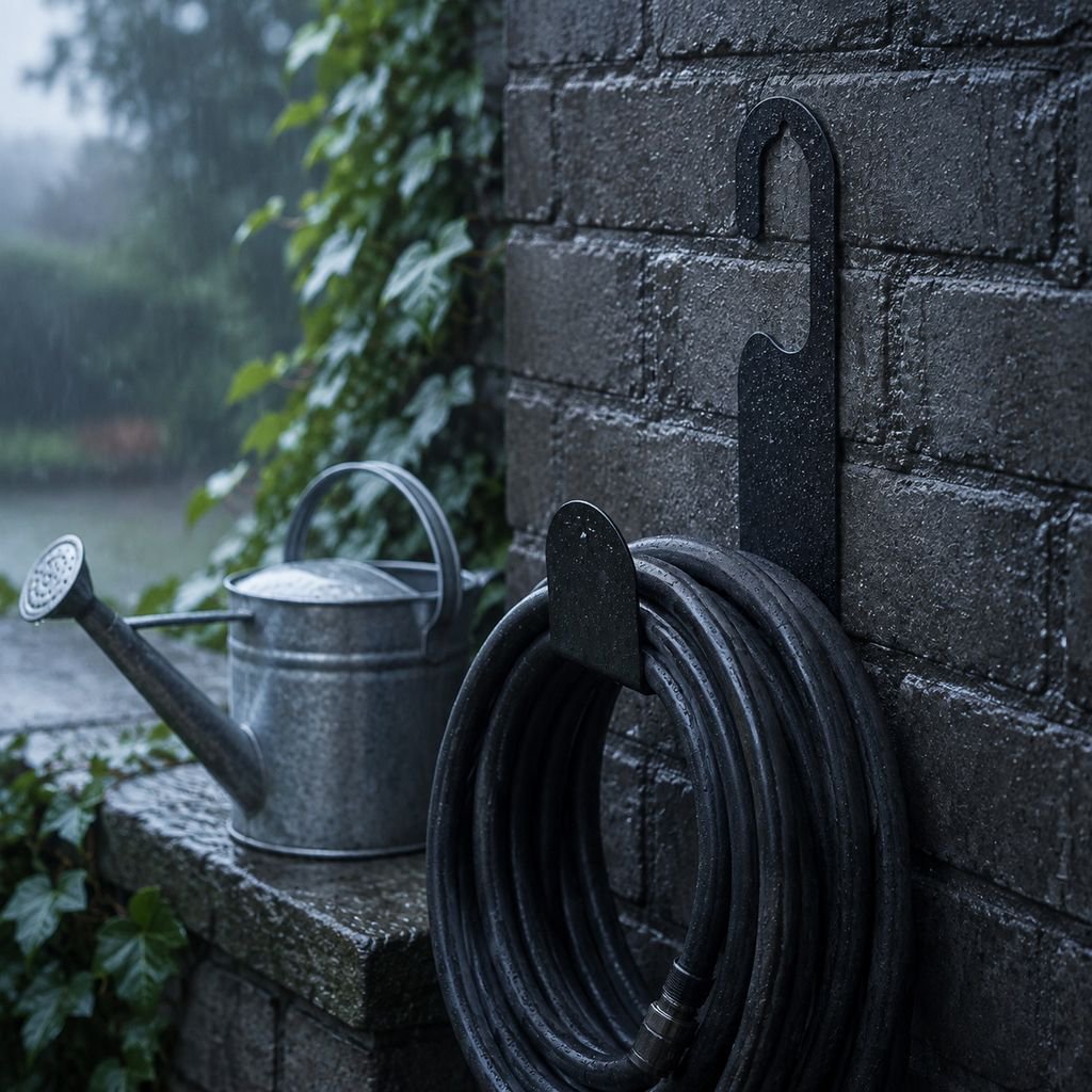 Porte-tuyau de jardin en acier inoxydable