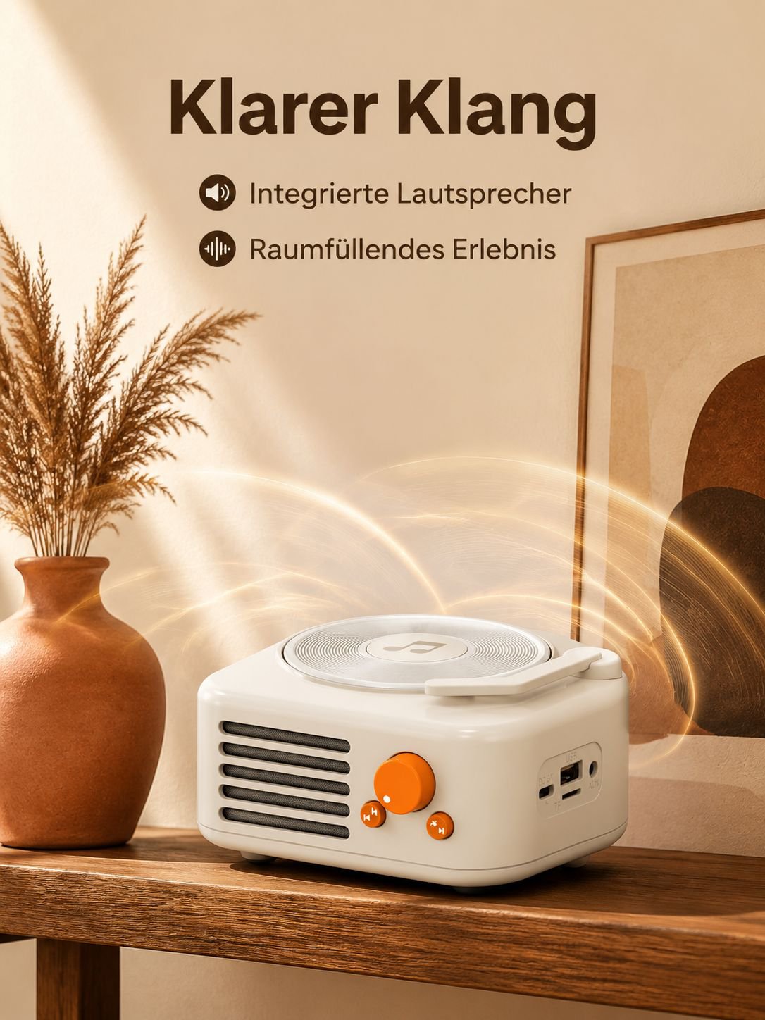 Retro Plattenspieler Bluetooth Lautsprecher