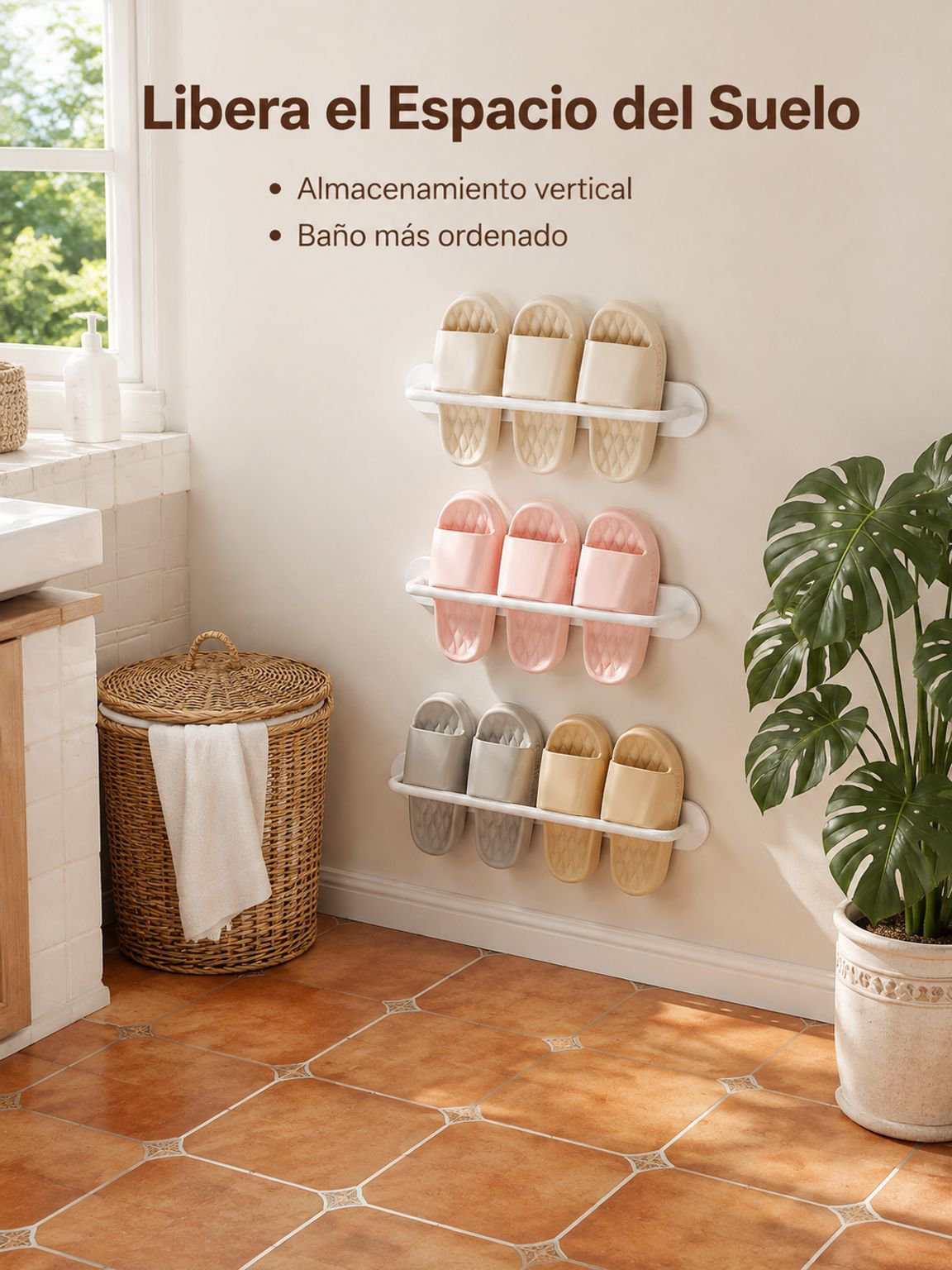Organizador de zapatos doméstico con drenaje