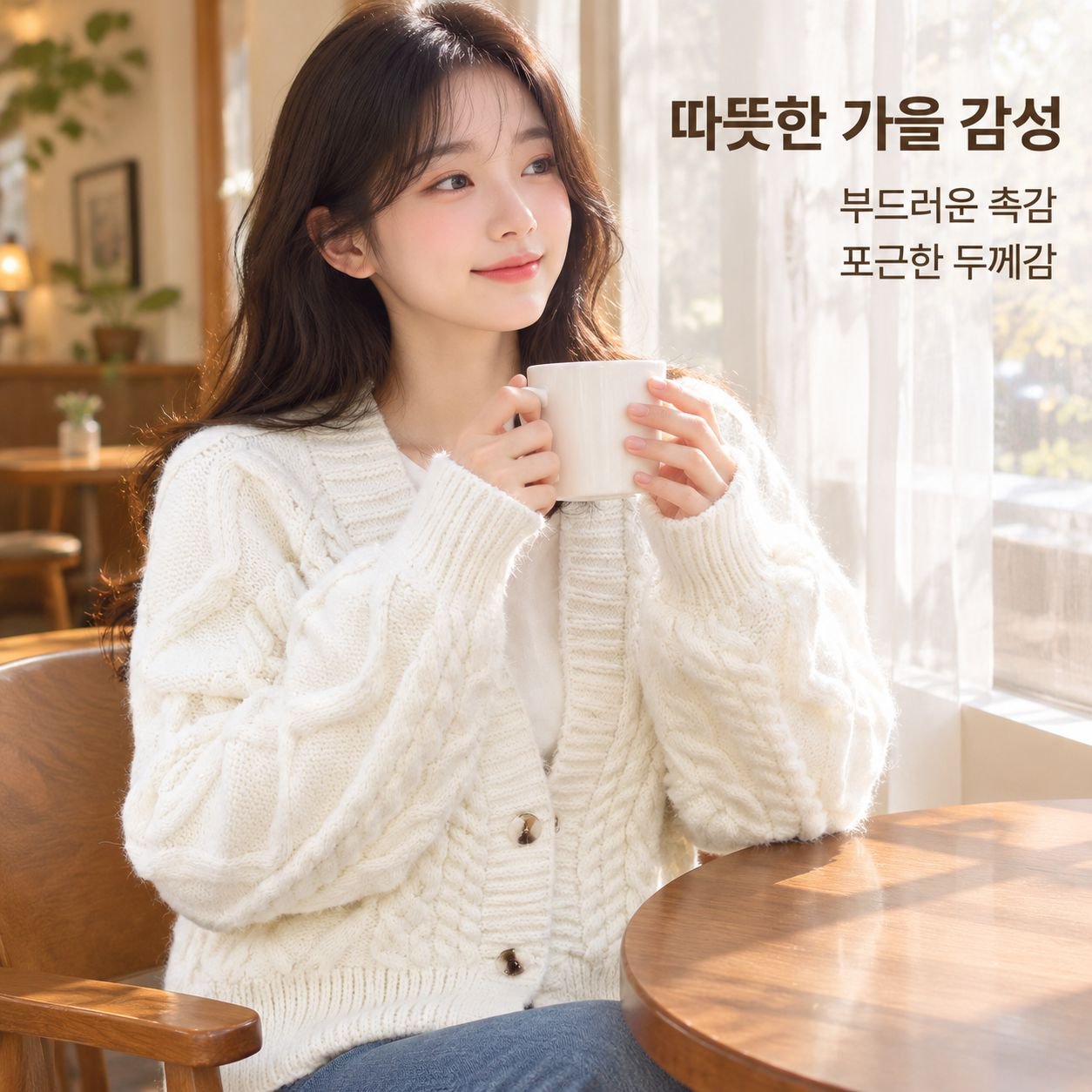 가을 여성 V넥 꽈배기 니트 가디건 크롭 숏 스웨터
