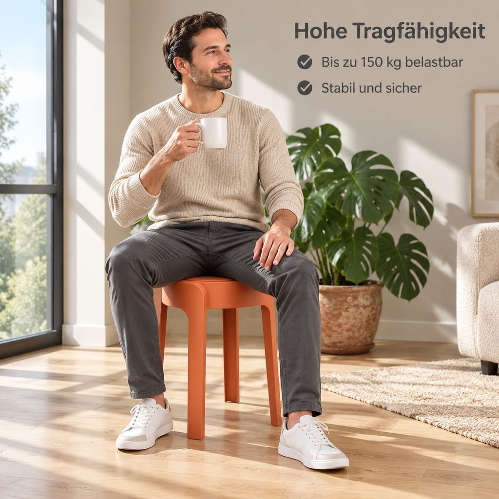 Moderner, schlichter Esszimmerstuhl mit Polster