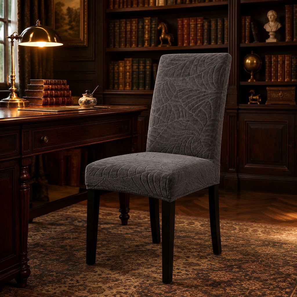 Large leaves Office chair cover Stool Protector Stretch Onepiece Jacquard Waterproof and durable Sof