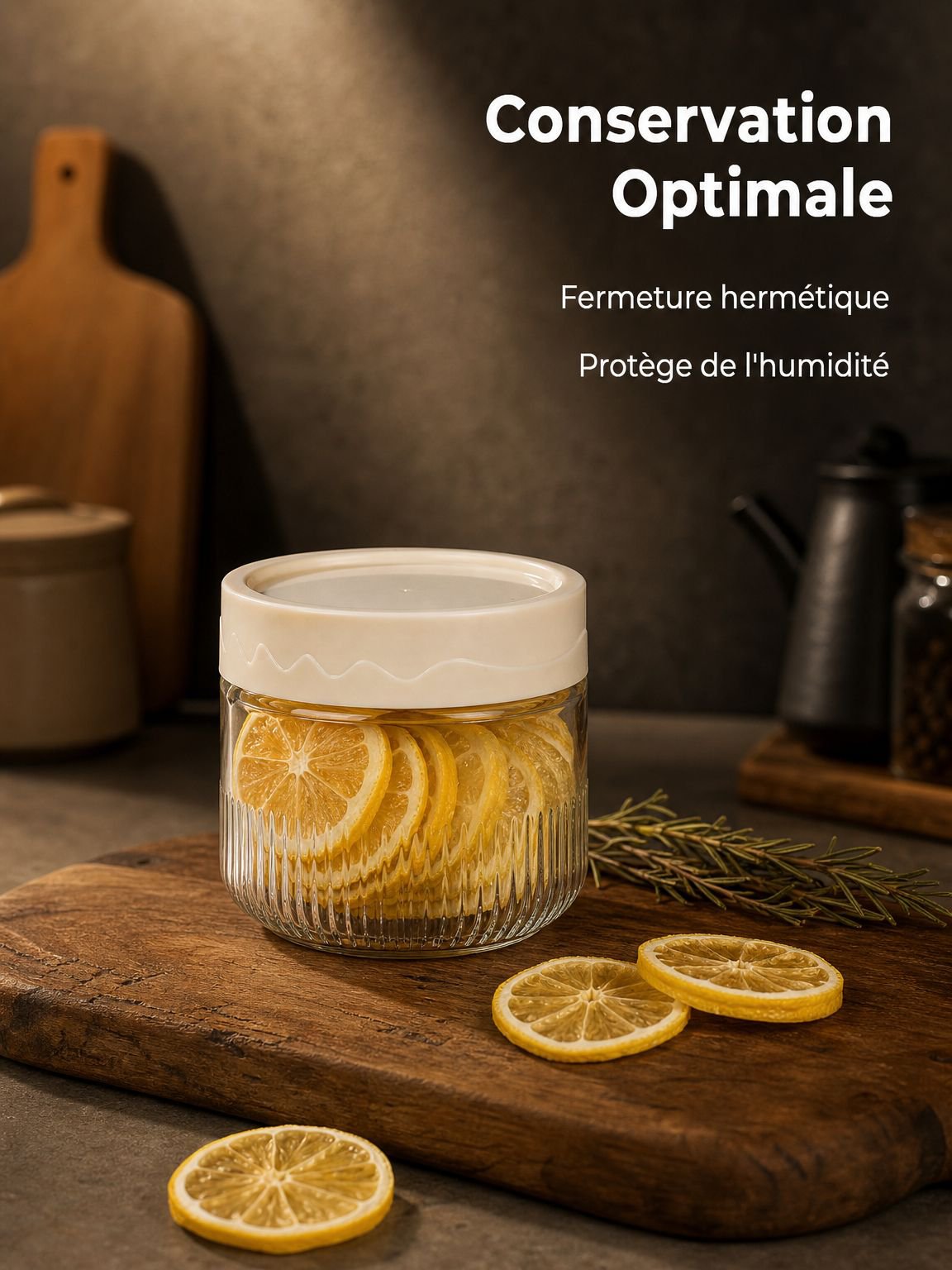 Bocaux empilables pour céréales et épices
