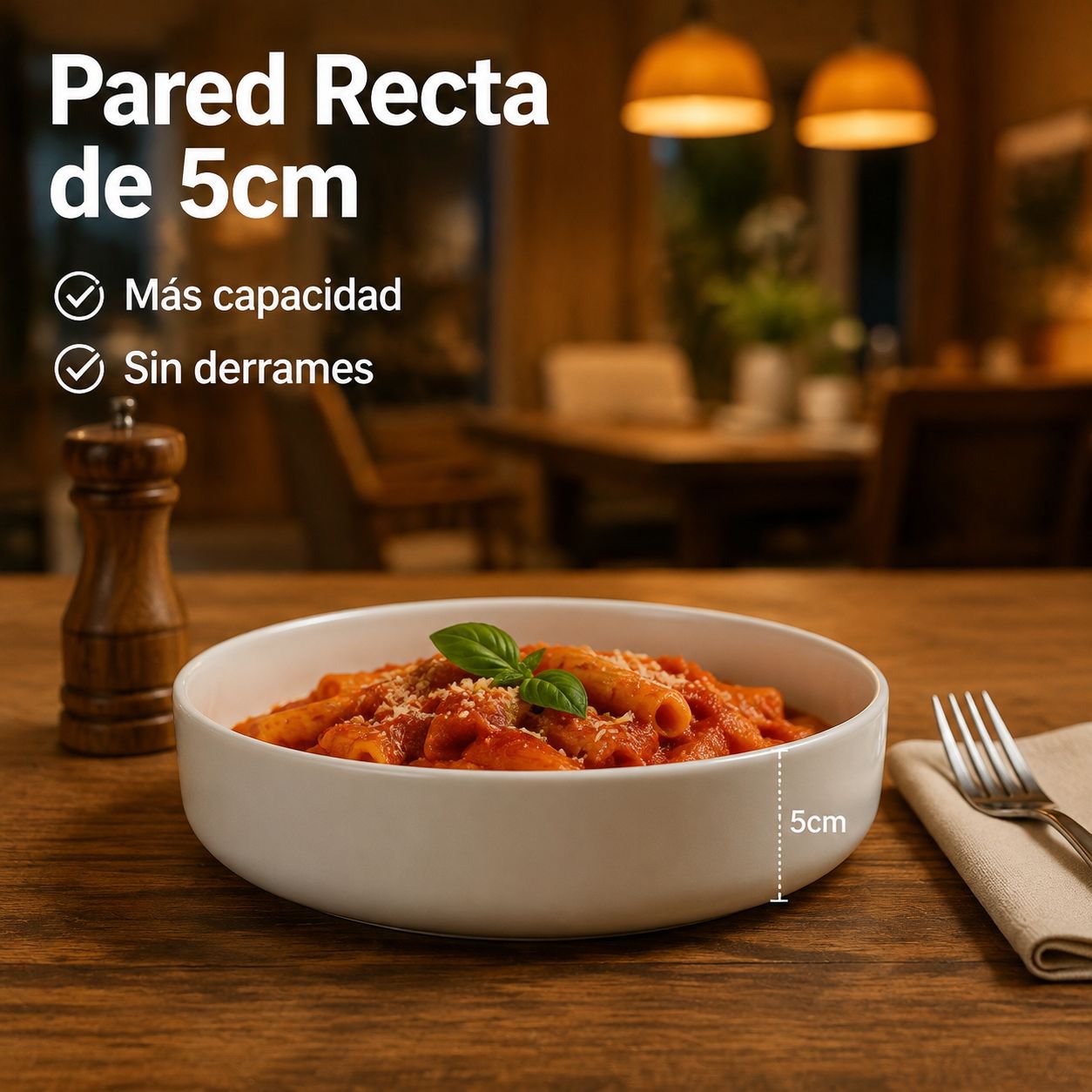 Plato de cerámica blanco puro