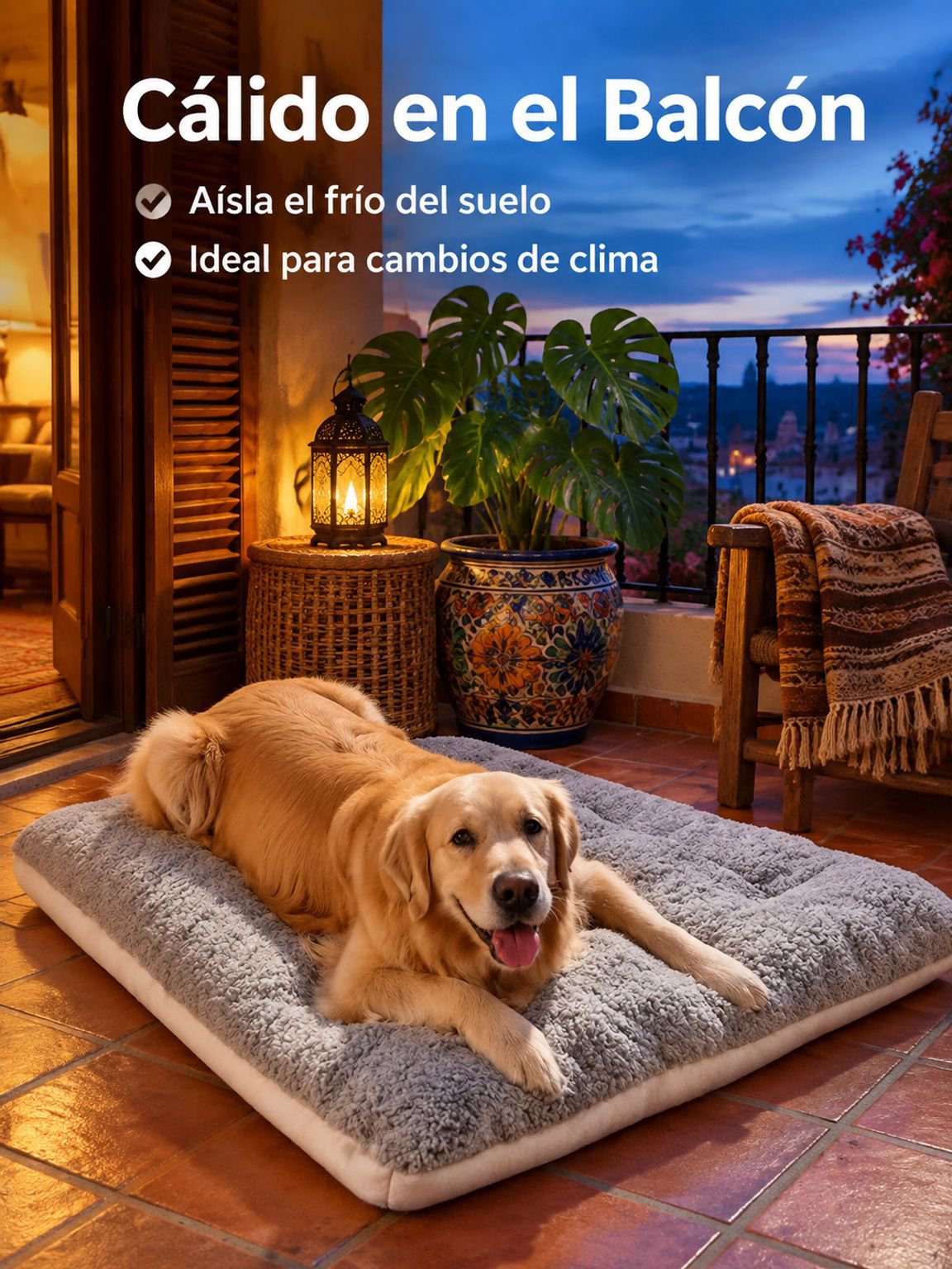 Cama para perros grandes, resistente a la suciedad y duradera