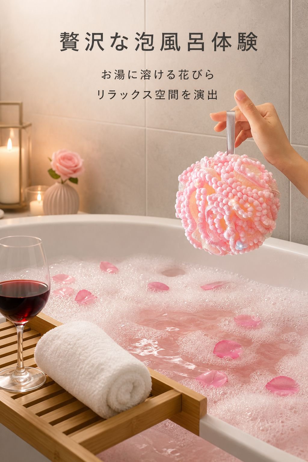 バスボムとバスフラワー