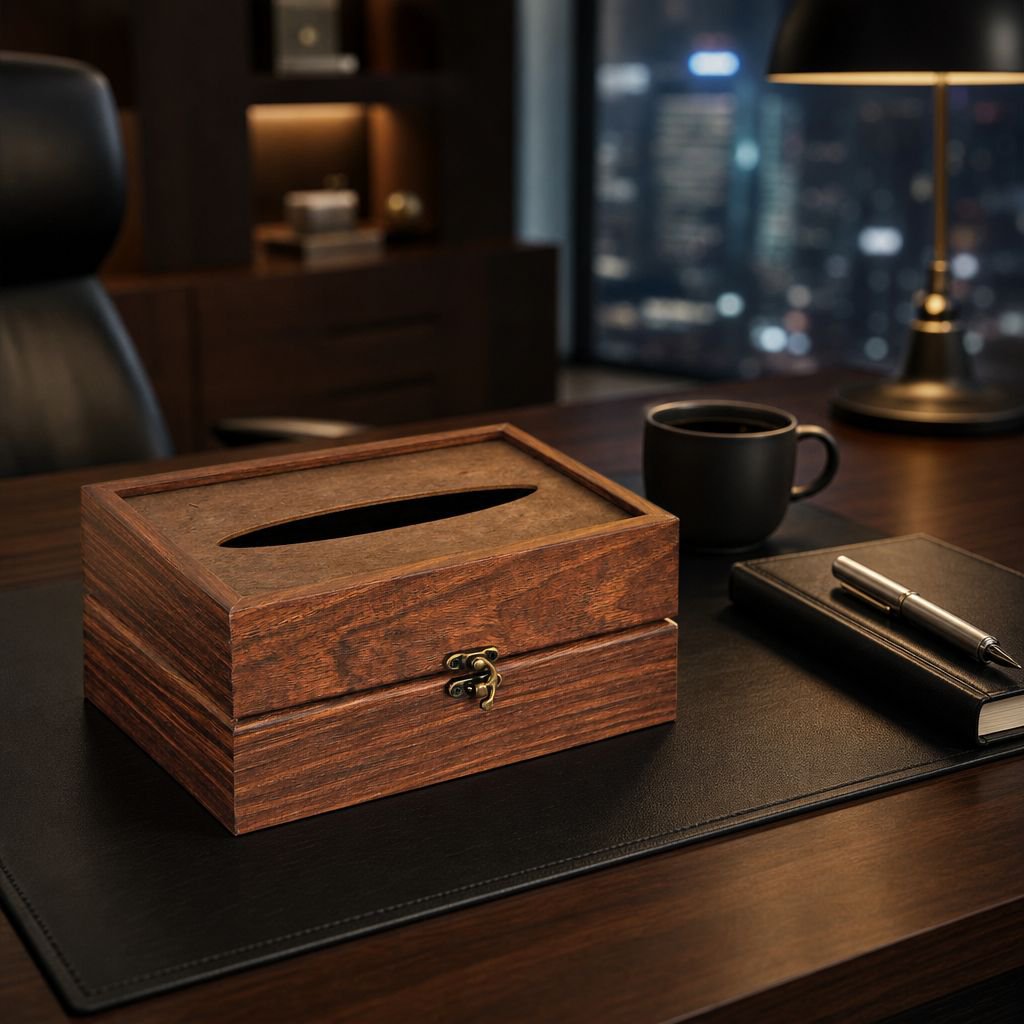 Solid wood tissue box Chinese style living room wooden multifunctional hotel paper box office tissue