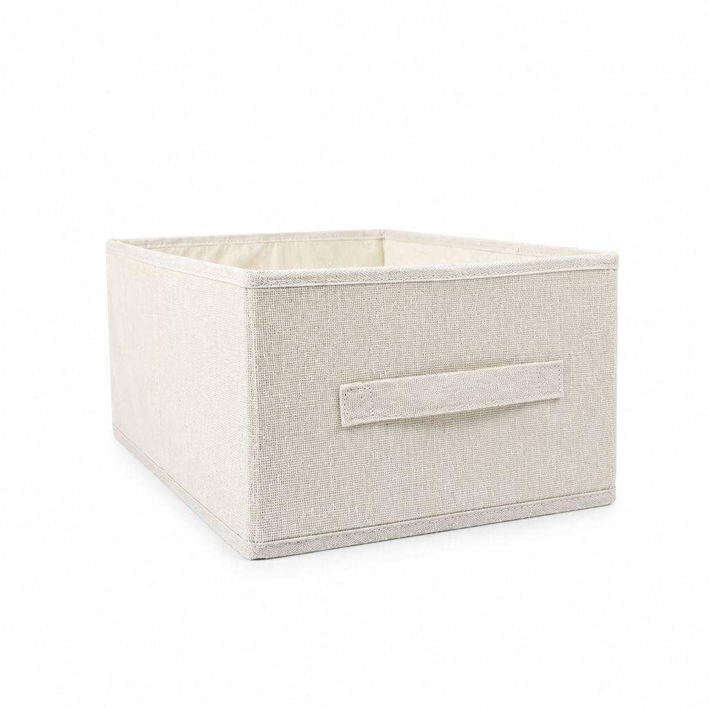 Extra Large Cotton and Linen Organizer Bin