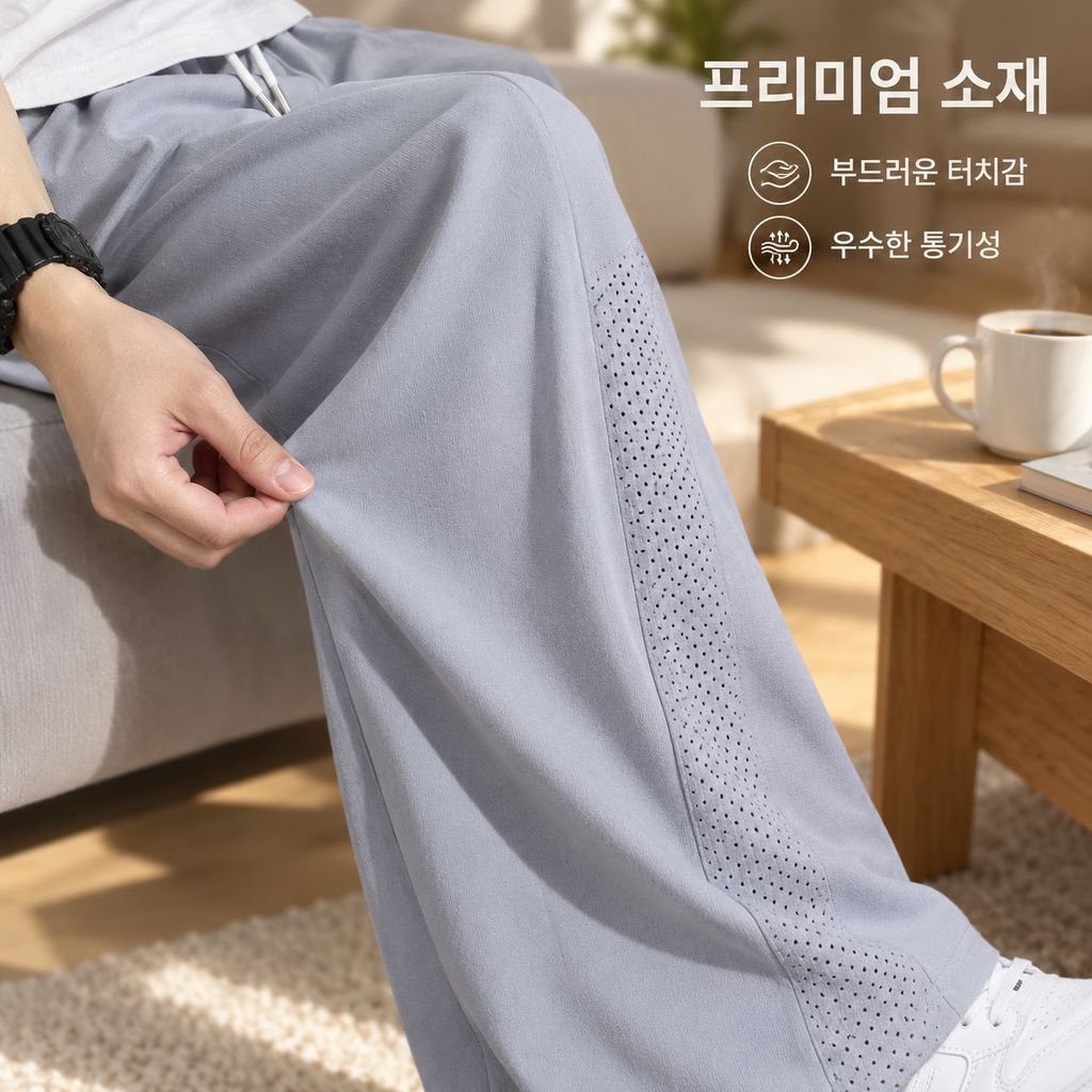 루즈핏 스트레이트 캐주얼 팬츠