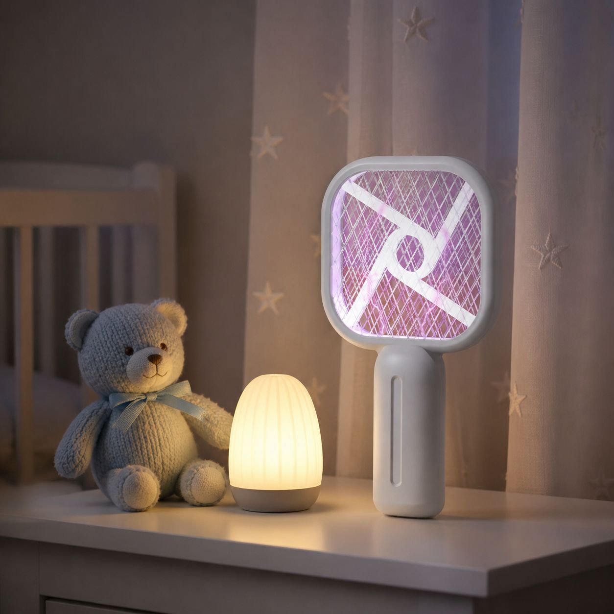 Smart Mini Electric Mosquito Swatter in hand