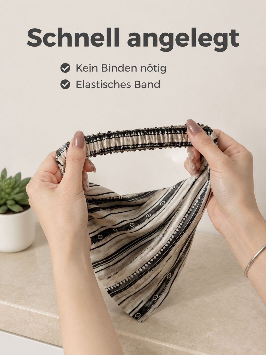 Vielseitiges Damen-Kopftuch mit hoher Elastizität, modisches Haaraccessoire.
