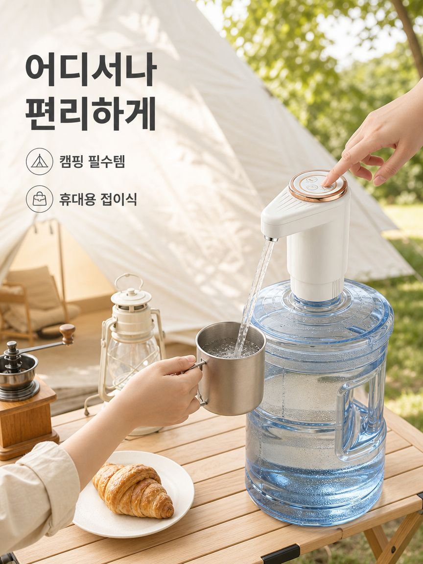 접이식 전동 양수기 휴대용 통형 물 양수 펌프 가정용 소형 흡수기