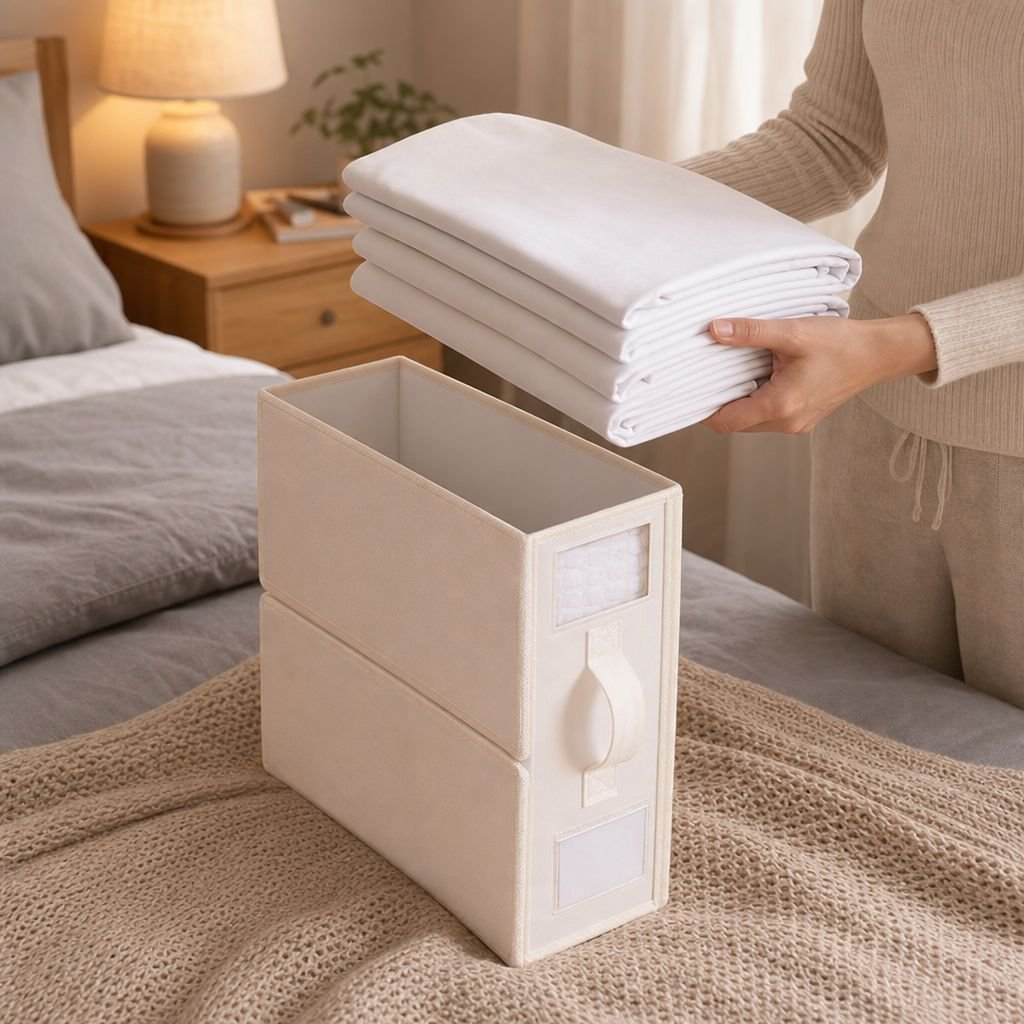Spacious organizer bin for clothes and bedding