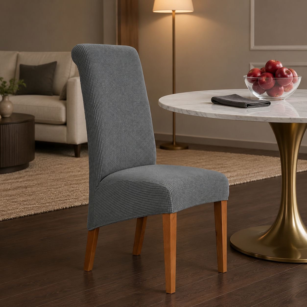 Home Stretchable Velvet Chair Cover Anti-Stain