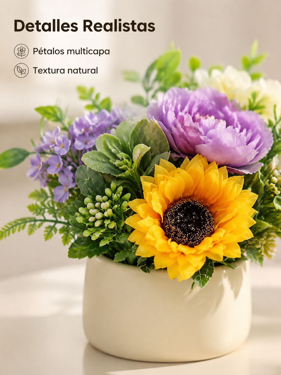 Maceta de cerámica para flores artificiales