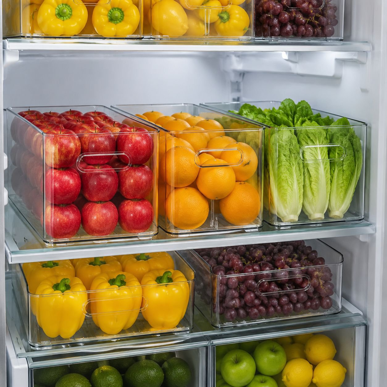 Refrigerator organizer, storage box, egg storage box, freezer-specific kitchen fruit and vegetable d
