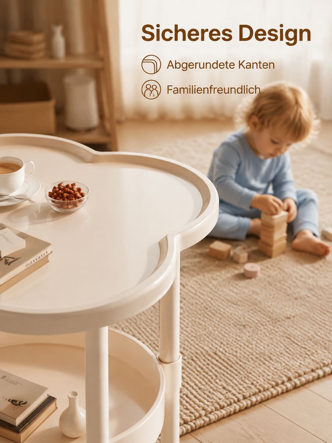 Mobiler Beistelltisch für Sofa, Nachttisch und Aufbewahrung zu Hause