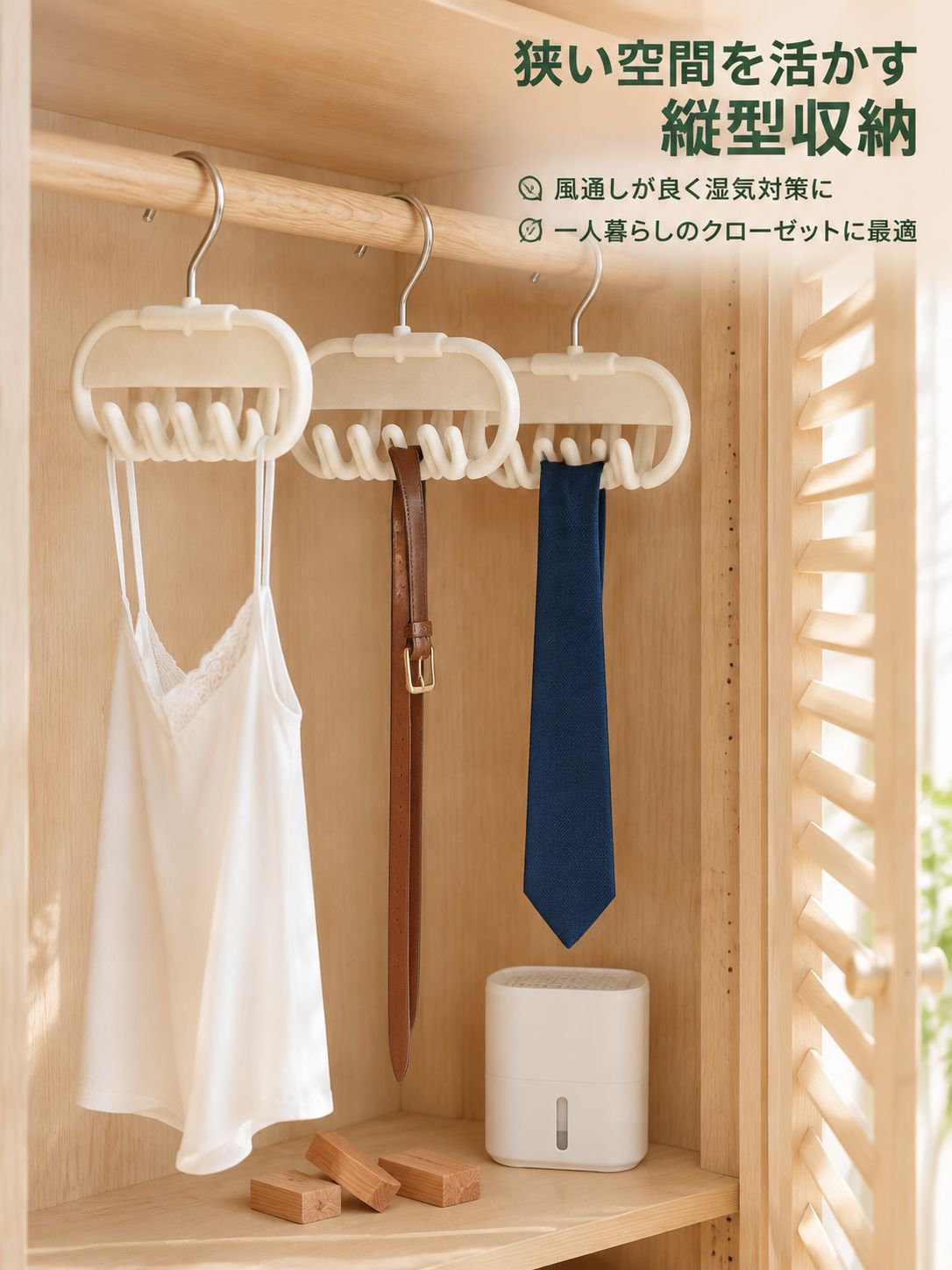 ミニ衣類ハンガー多機能収納ラック