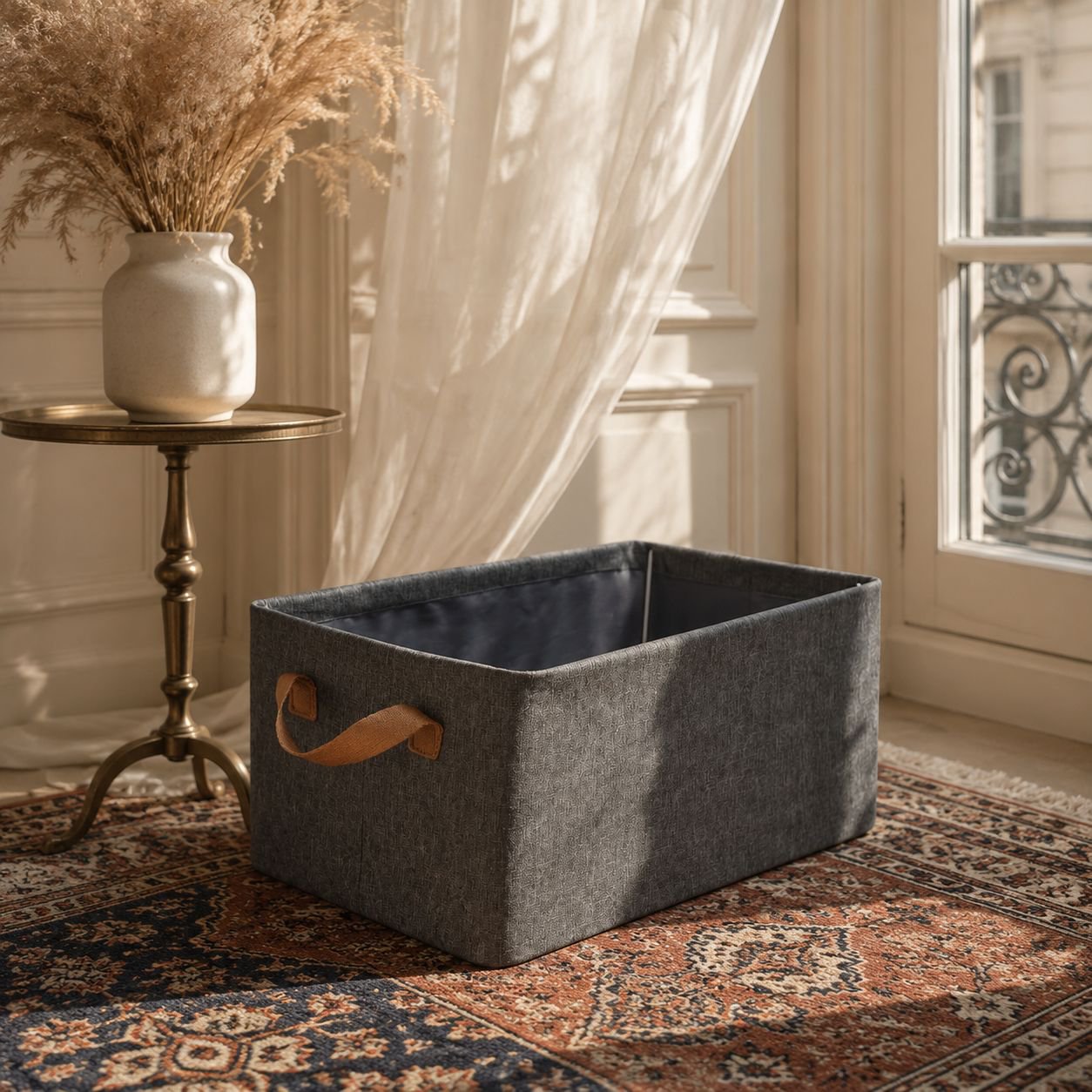 Boîte de rangement à tiroirs avec poignées