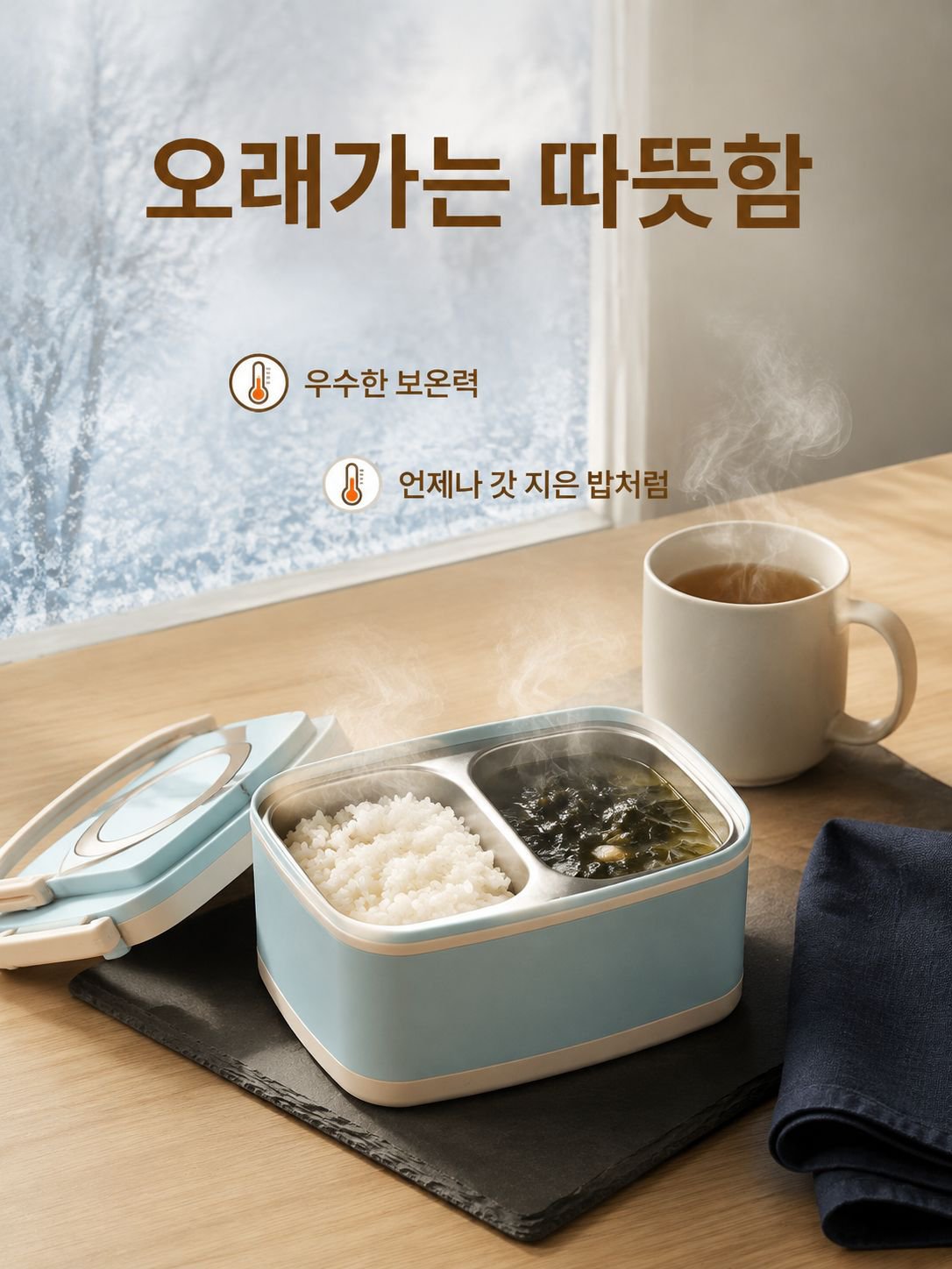 학생용 휴대용 보온 도시락통
