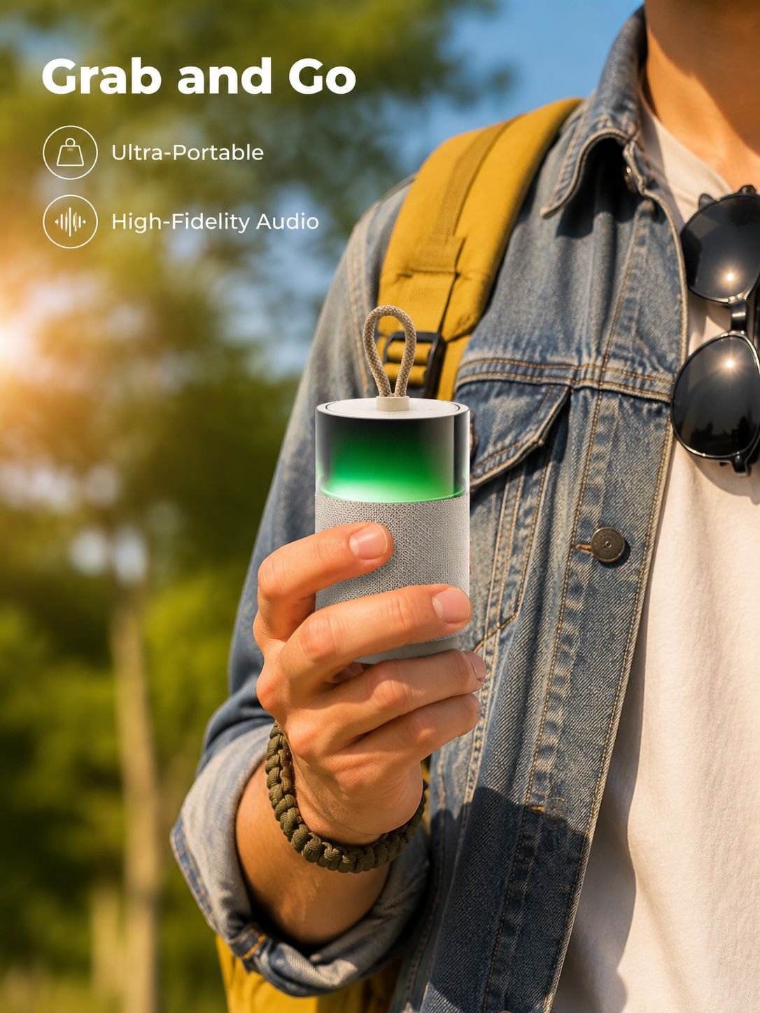 Outdoor Bluetooth Speaker with Mic Small Audio