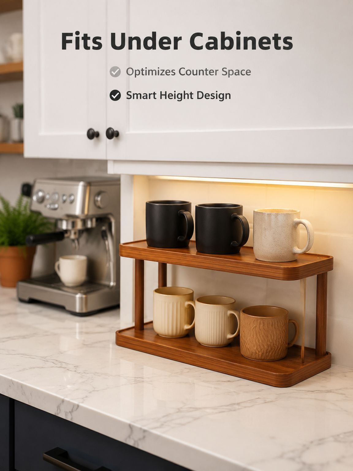 Desktop Teacup and Water Cup Organizer, Coffee Cup Display Rack