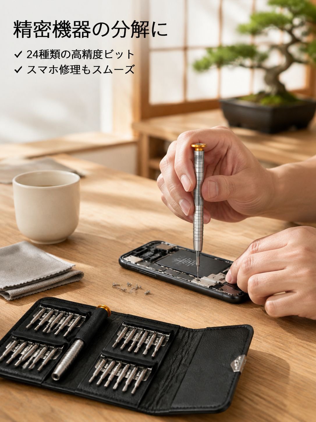 携帯型25 in 1ドライバー修理セット パソコン・電子機器用