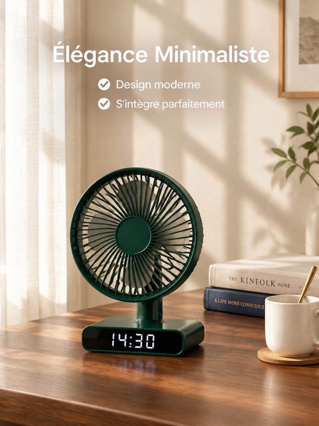 Mini ventilateur de bureau, silencieux, rechargeable par USB, idéal pour les étudiants, les bureaux 