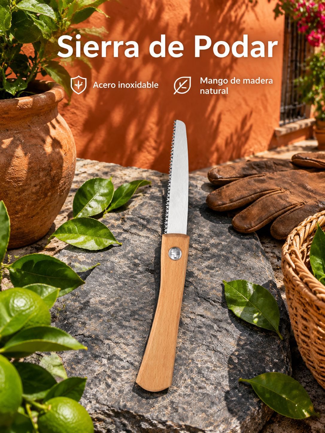 Sierra de poda eficiente para jardinería