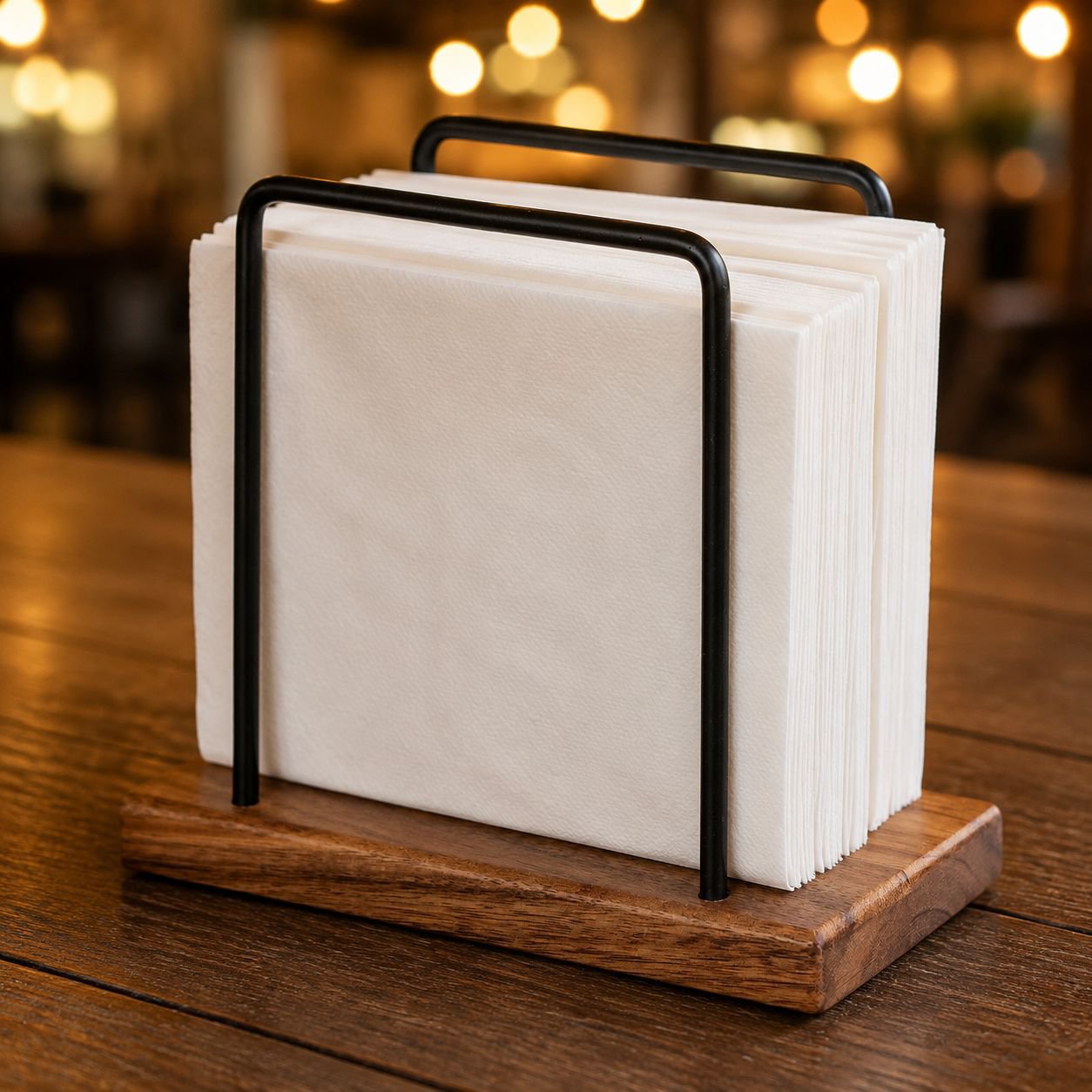 Rangement pour serviettes de table en bois pour restaurant