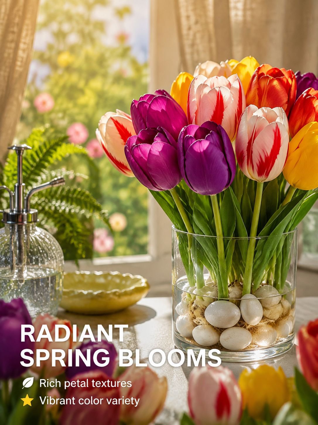 Hydroponic tulips