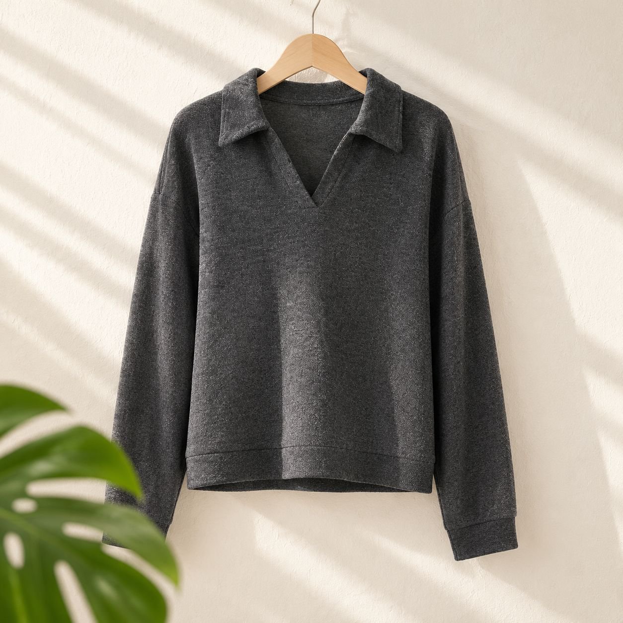 여성 봄가을겨울 카라 긴팔 티셔츠 데일리 보온 이너웨어