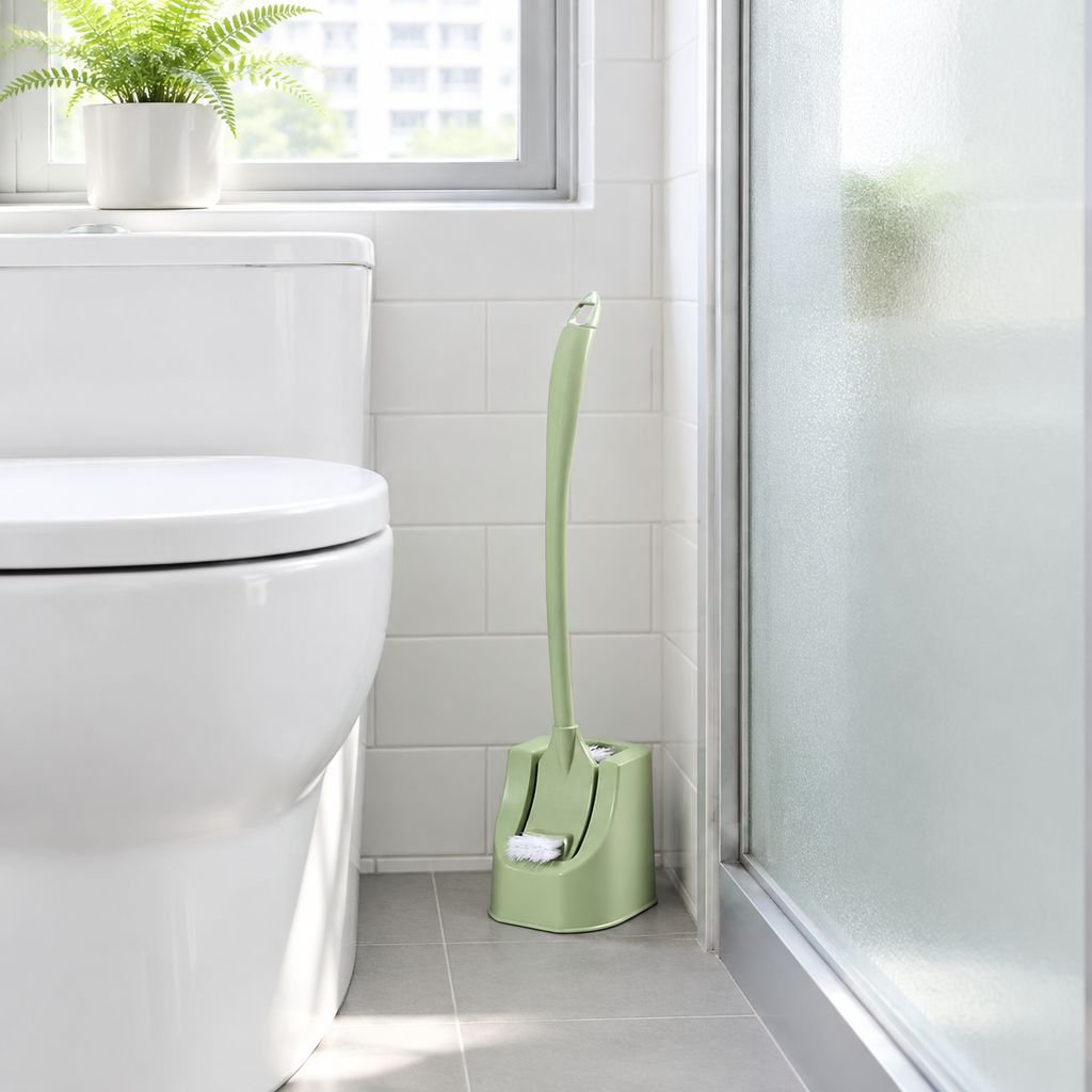 Toilet Cleaning Brush Set Soft Bristle Long Handle Bathroom Toilet Brush