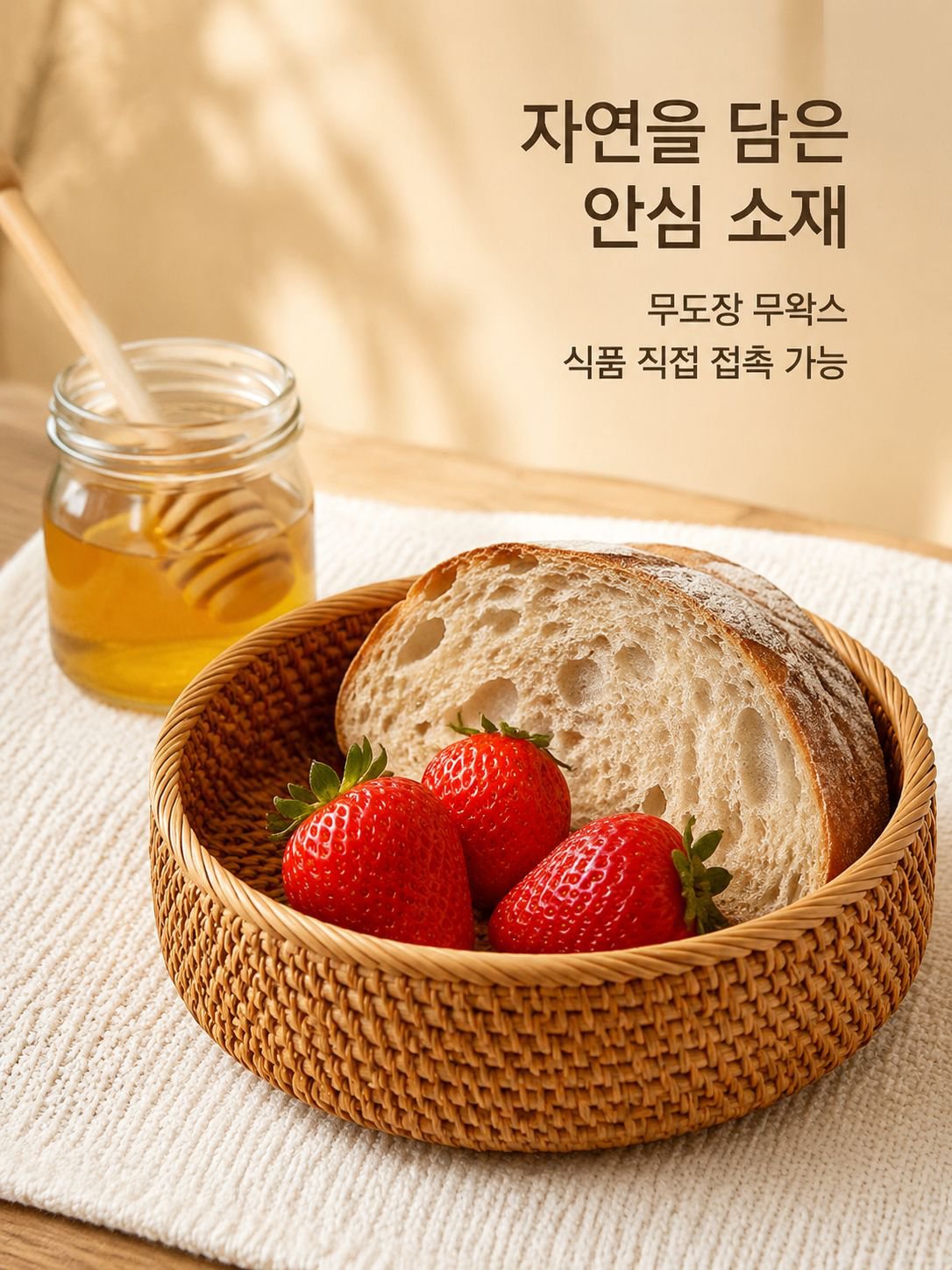 가을 담쟁이덩굴로 엮은 과일 바구니