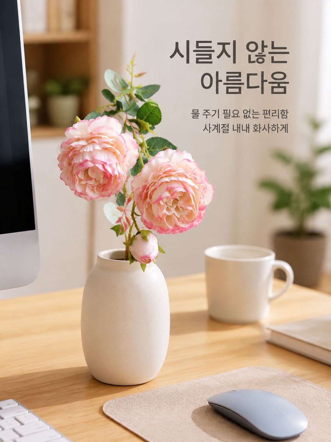 인조 장미꽃 장식